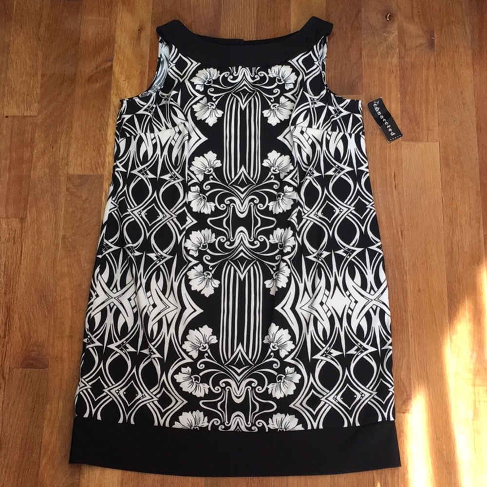 CCO SALE! Black & White Print Dress Plus Size 22W